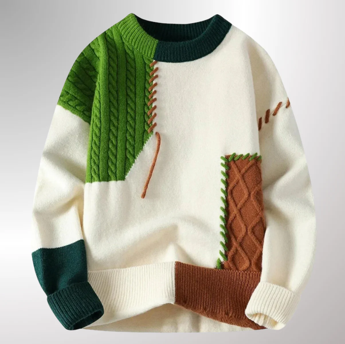 LEO® ⏐ Unique Comfortable Patchwork Sweater