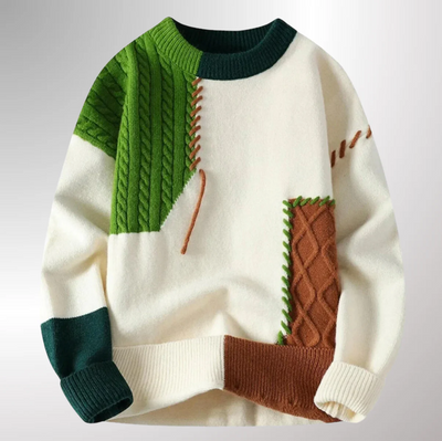 LEO® ⏐ Unique Comfortable Patchwork Sweater